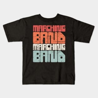 Retro Vintage 70s MARCHING BAND Kids T-Shirt